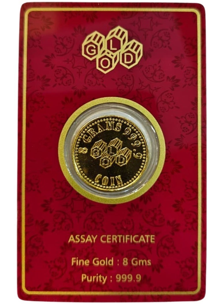 Al Fardan 8 GRAMS 24K (999.9) GOLD FULL GINNI COIN - Image 1